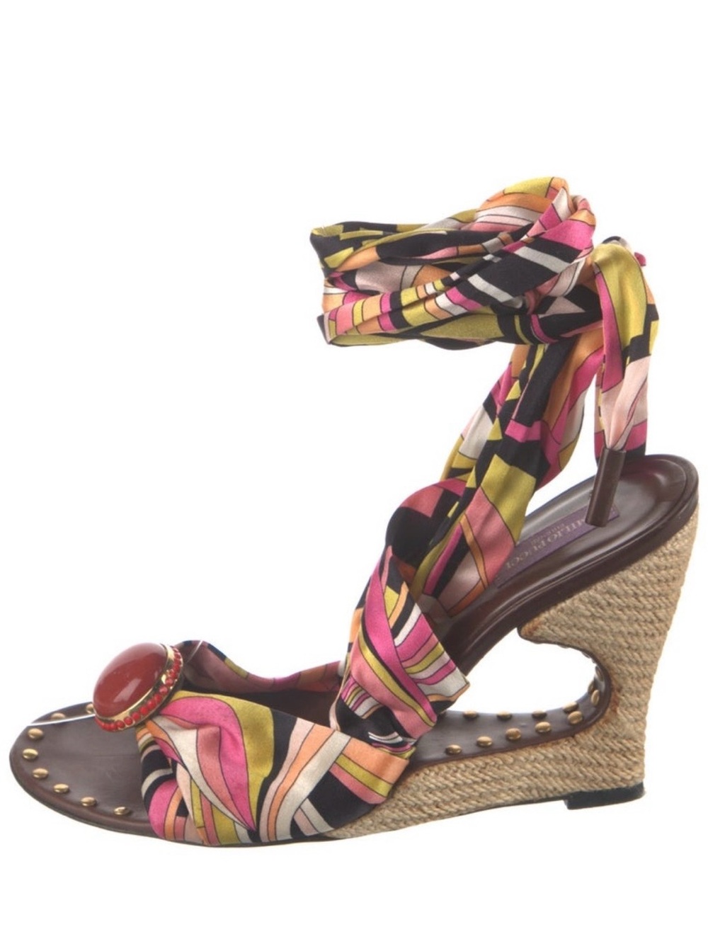 Emilio Pucci Wedge Heels Sz 37.5